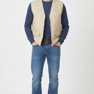 St. John's Bay Men's Tan Canvas Hunting Fishing Vest - Size XXLT / XXL Tall